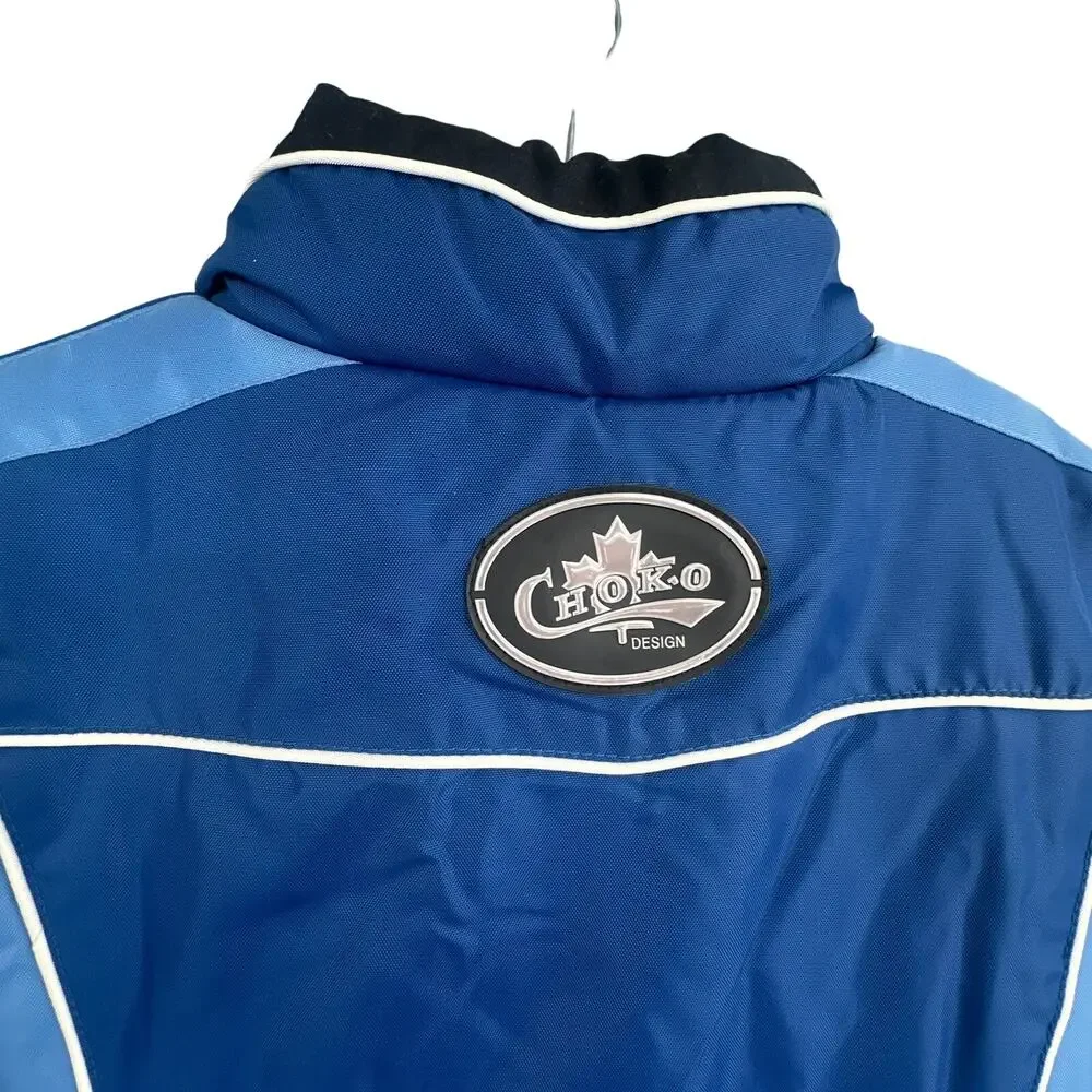 VTG Y2K Choko Trail Star Ski Jacket Womens L Blue Snowmobile Gorpcore Snowboard